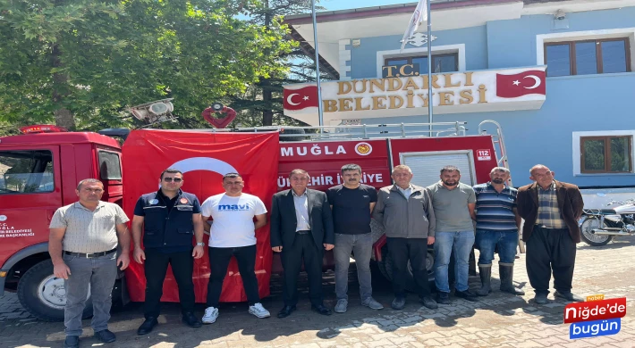 Dündarlı Beldesi’ne Muğla Büyükşehir Belediyesi’nden İtfaiye Aracı Desteği