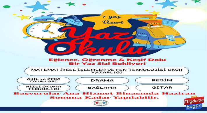 Niğde Halk Eğitim Merkezi'nde Yaz Okulu Kayıtları Sürüyor