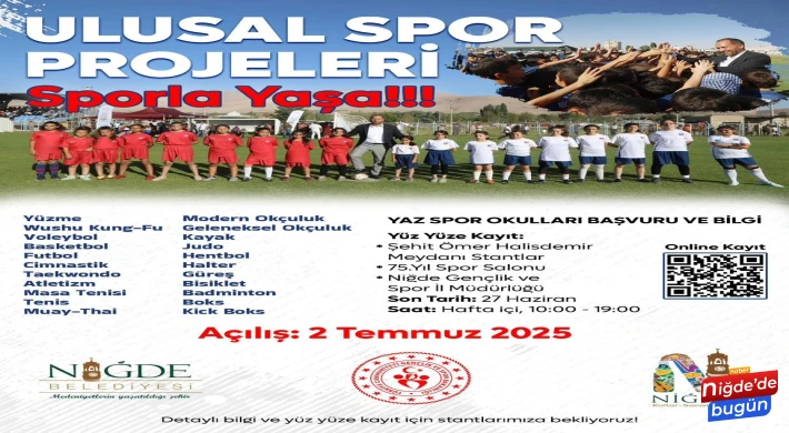 Niğde’de gençler spora doyacak
