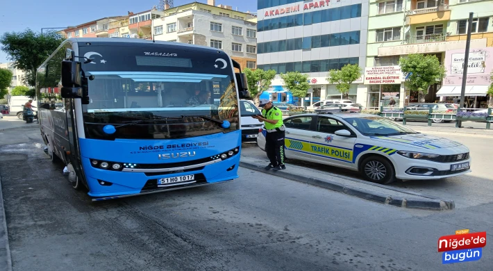 Niğde’de Halk Otobüslerine Sıkı Denetim