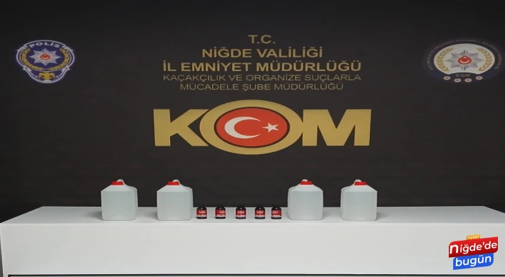 Niğde'de Sahte Alkol ve Silah Operasyonu: 3 Şüpheli Gözaltında