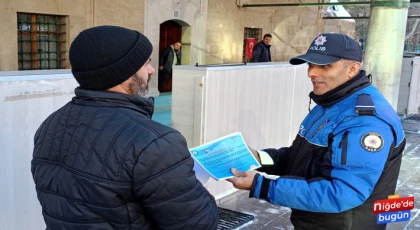 Niğde İl Emniyet Müdürlüğü tarafından dilendirilen şahıslara para verilmesinin önlenmesine yönelik bilgilendirme faaliyeti gerçekleştirildi.