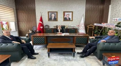 TSO Başkanı Katırcıoğlu ve Meclis Başkanı Ecemiş’ten İl Milli Eğitim Müdürü Özbek’e Ziyaret