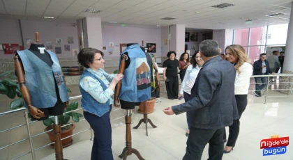 Atık kıyafet ve kumaşlar tasarım kıyafetlere dönüştü   
