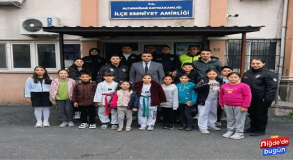 Altunhisar’lı sporculardan polis teşkilatına anlamlı ziyaret