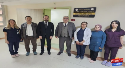 Niğde Barosu’ndan Hastaneye Anlamlı Bağış