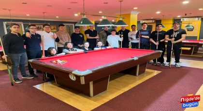 Niğde’de Okul Sporları kapsamında bilardo heyecanı yaşandı
