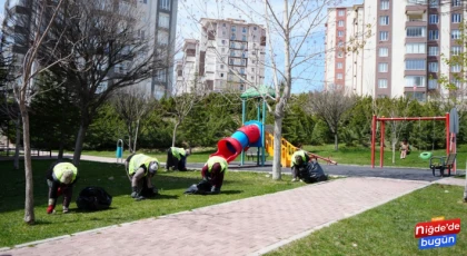 Niğde’de parklarda bahar temizliği başladı