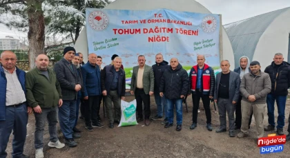 Niğde’de üreticilere %75 hibeli nohut ve fasulye tohumu dağıtıldı