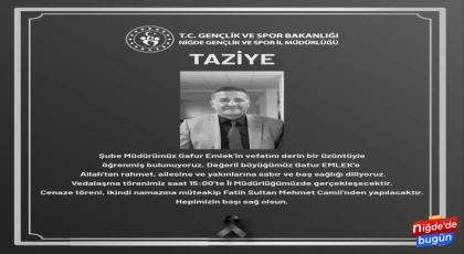Gençlik ve Spor İl Müdürlüğü’nün Acı Günü