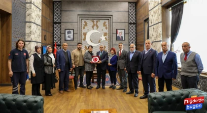 Şehit ailelerinden Vali Çelik’e ziyaret