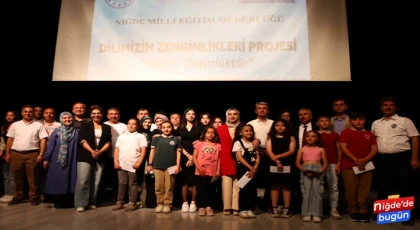 "Dilimizin Zenginlikleri" Projesi Kapsamında Dereceye Giren Öğrenciler Ödüllendirildi