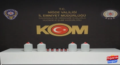 Niğde'de Sahte Alkol ve Silah Operasyonu: 3 Şüpheli Gözaltında
