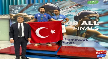 Niğdeli sporcu Ahmet Eskalen Bakü’den altın madalya ile döndü