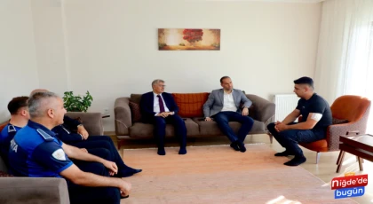 Vali Çelik ve Belediye Başkanı Özdemir’den Zabıta Personeline Ziyaret