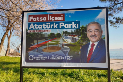 Ordu'da Fatsa Atatürk Parkı sil baştan yenileniyor