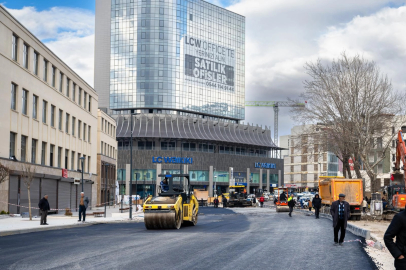 Malatya’da çarşı merkezinde asfalt çalışması