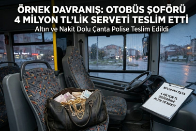 AKSARAY'DA OTOBÜS ŞOFÖRÜNDEN BÜYÜK DÜRÜSTLÜK: MİLYONLUK SERVETİ TESLİM ETTİ!
