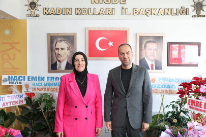 Niğde AK Parti Kadın Kolları İl Başkanlığına Naciye Erol’a Hayırlı Olsun Ziyareti